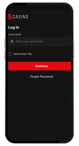 Netflix Casinon kirjautumisnäyttö matkapuhelimessa